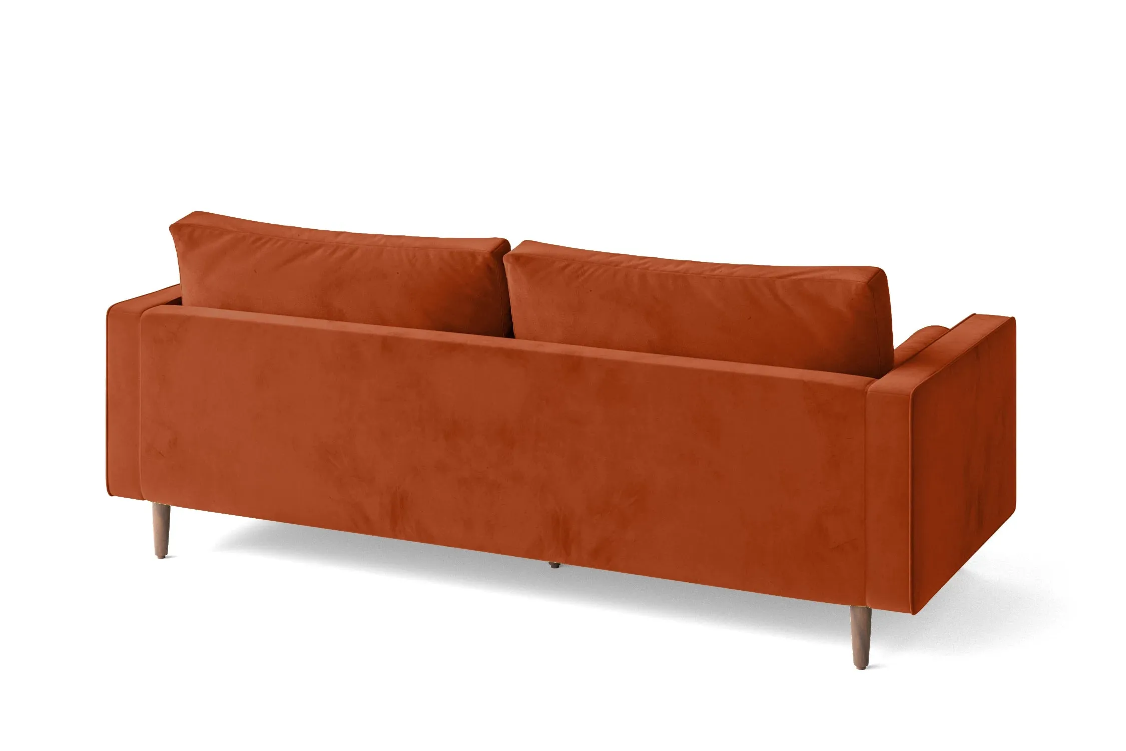 Gela 3 Seater Sofa Orange Velvet