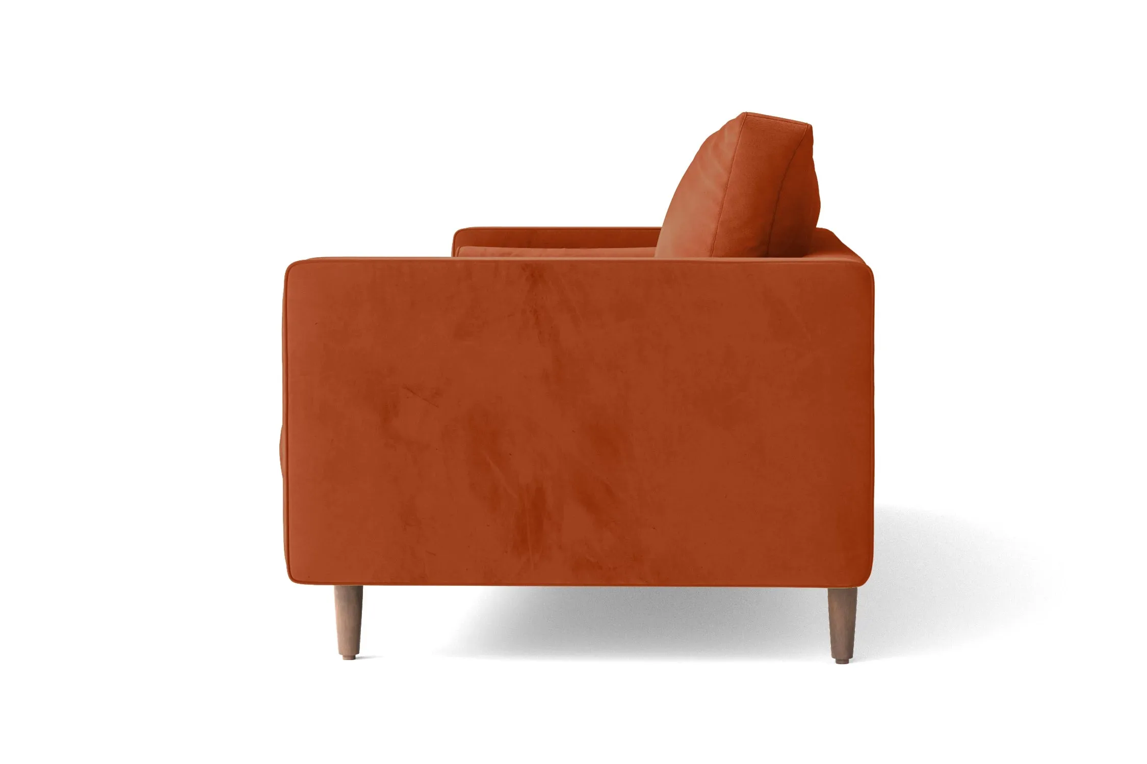 Gela 4 Seater Sofa Orange Velvet