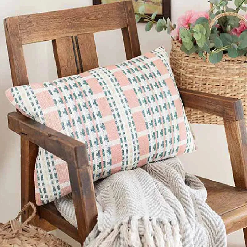 Geometric Cotton Cushion Cover | 20 x 12 inches