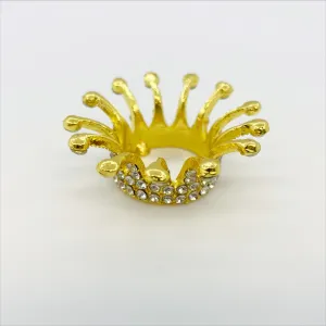 Gold Crown Brush Holder