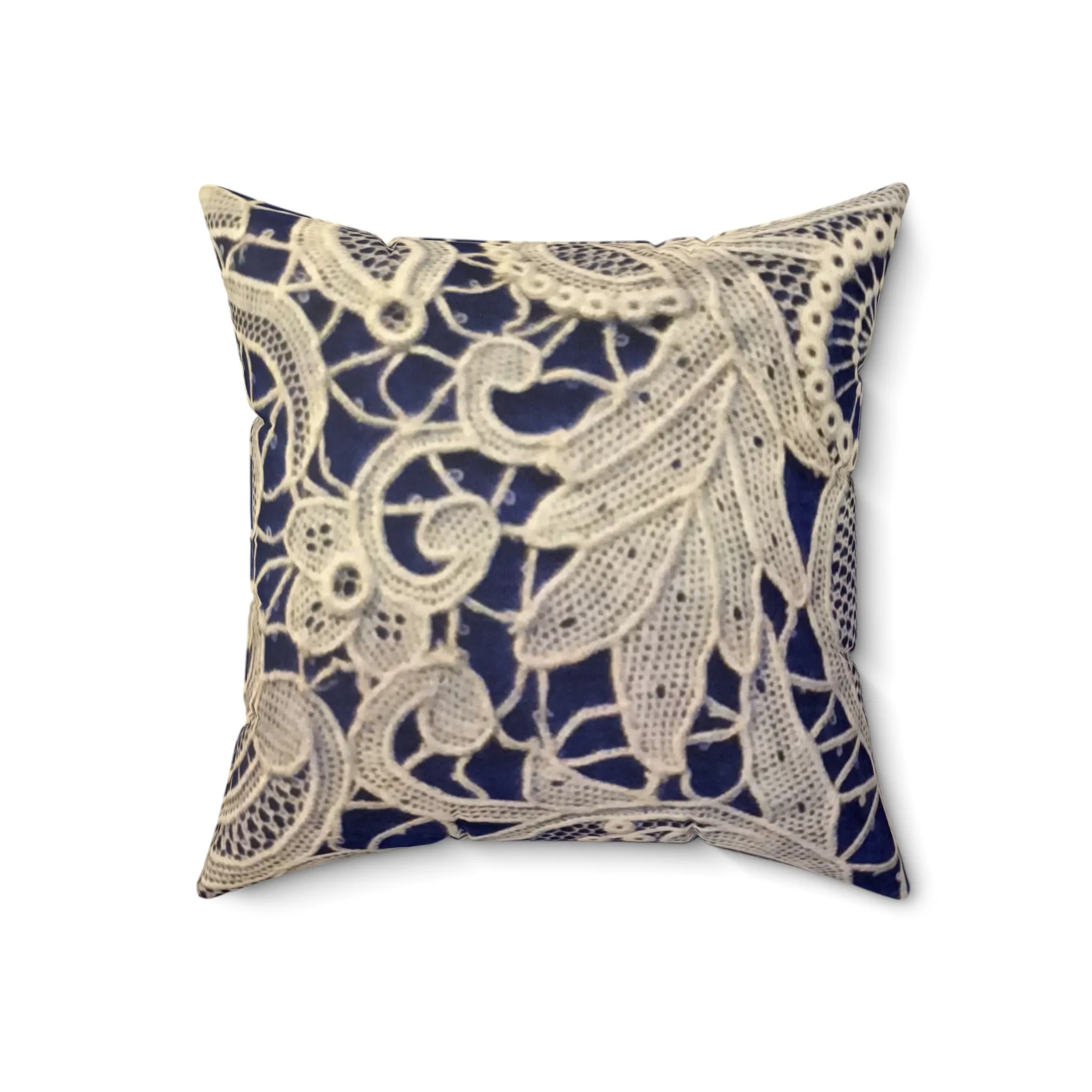 Golden and Blue - Inovax Spun Polyester Square Pillow