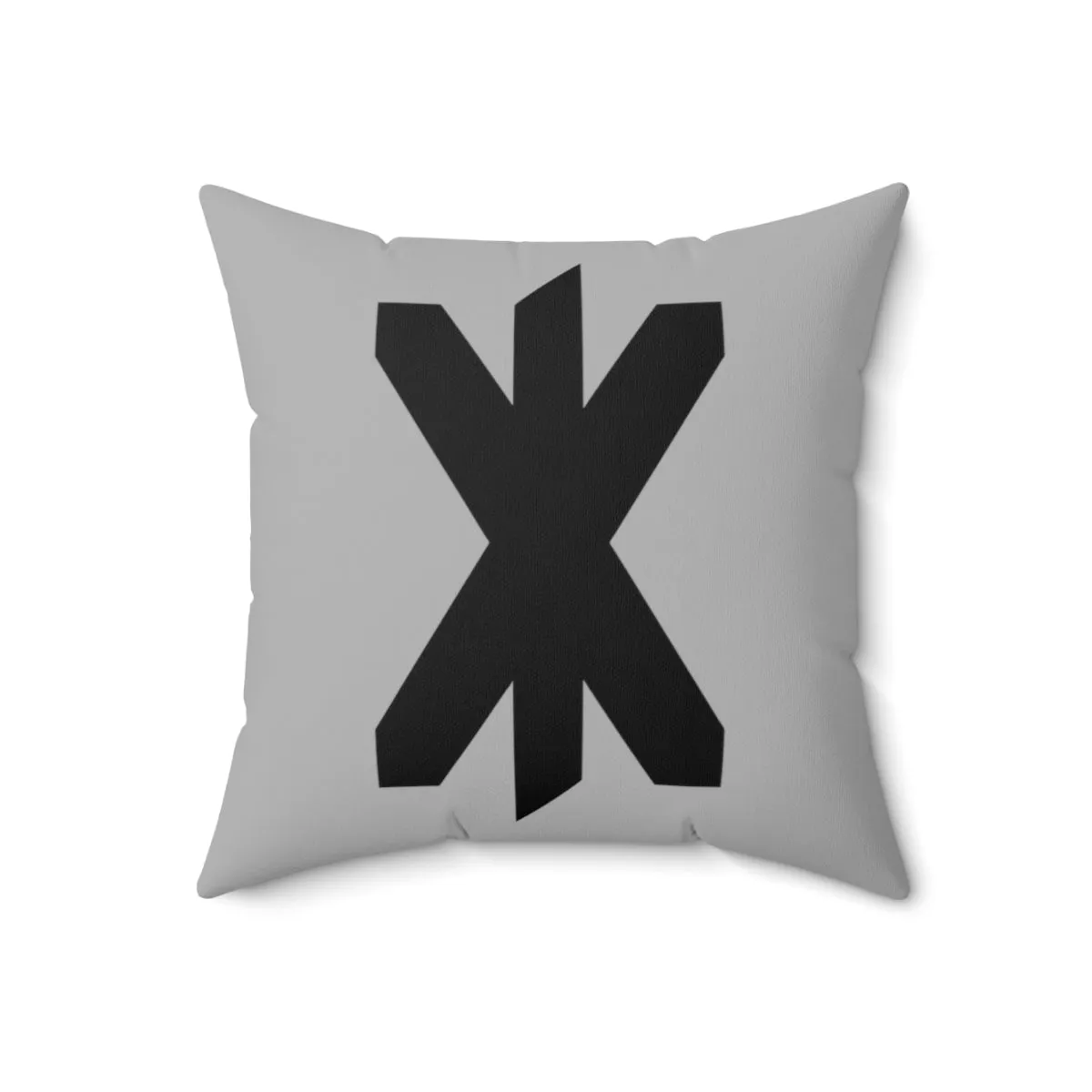 Gray Viking Strength Rune Symbol Cushion