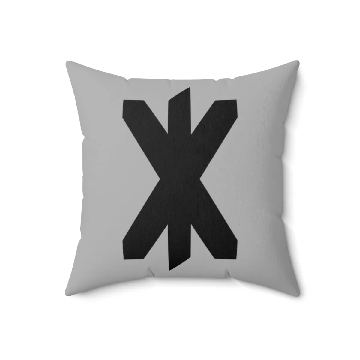 Gray Viking Strength Rune Symbol Cushion