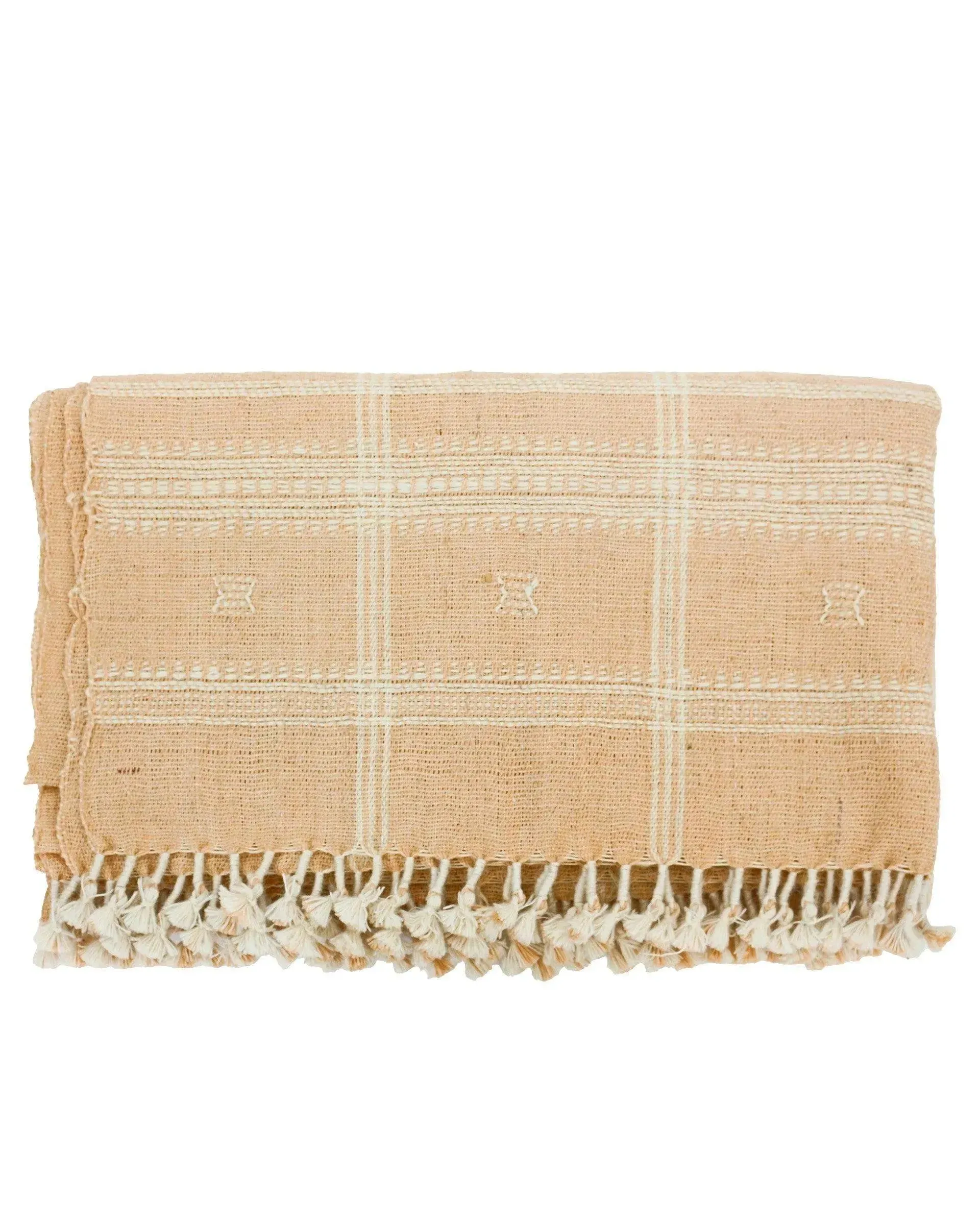 Handwoven Vintage Bhujodi Bed Throw - Rustic - 40 X 90