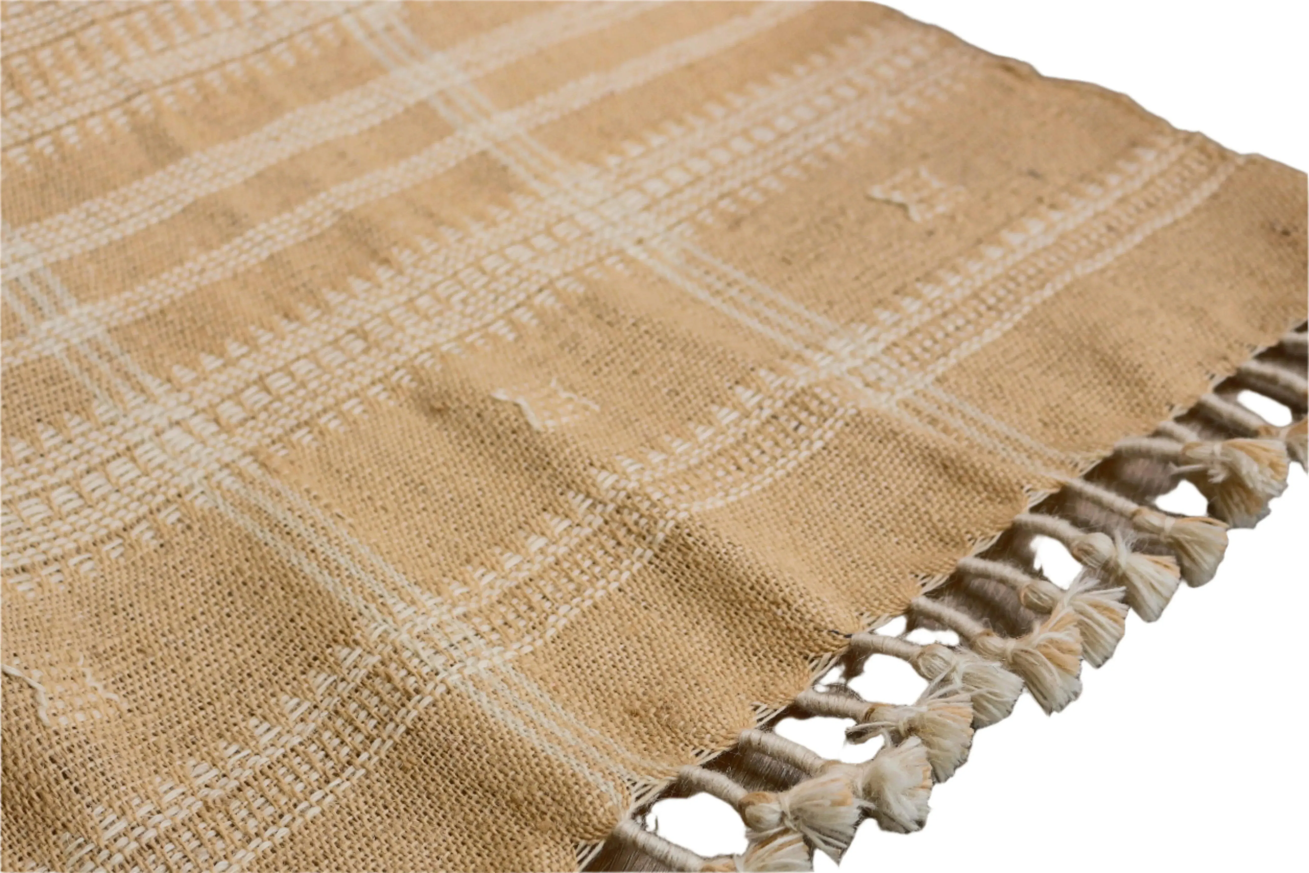 Handwoven Vintage Bhujodi Bed Throw - Rustic - 40 X 90