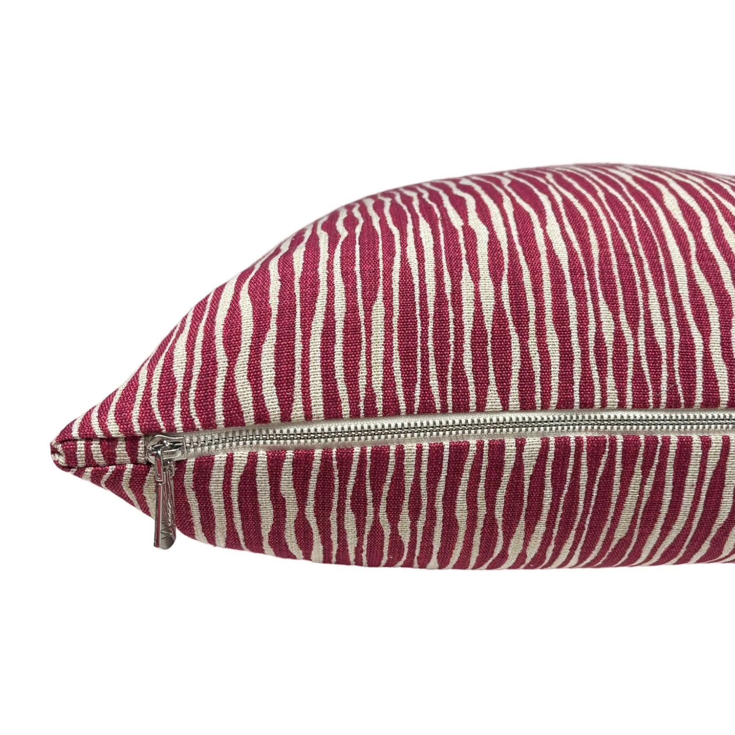 Hot Pink Abstract Stripes Pillow Cover