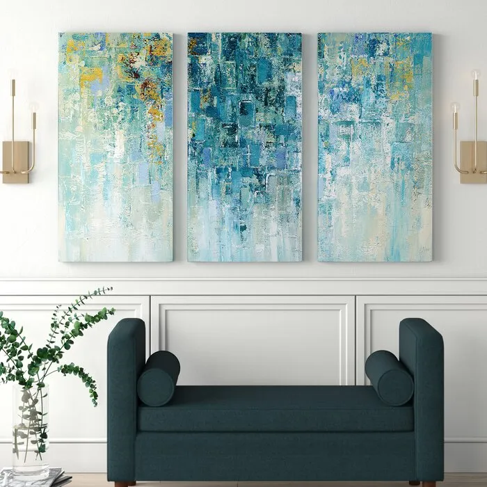 'I Love the Rain' - 3 Piece Wrapped Canvas Multi-Piece Image Print Set 40" H x 60" W Size #1997HW