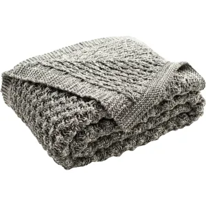 Jad Knit Throw Dark Gray/Natural