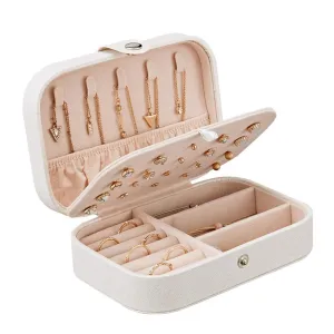 Jewelry Storage Box Double earrings ring flannel portable Box