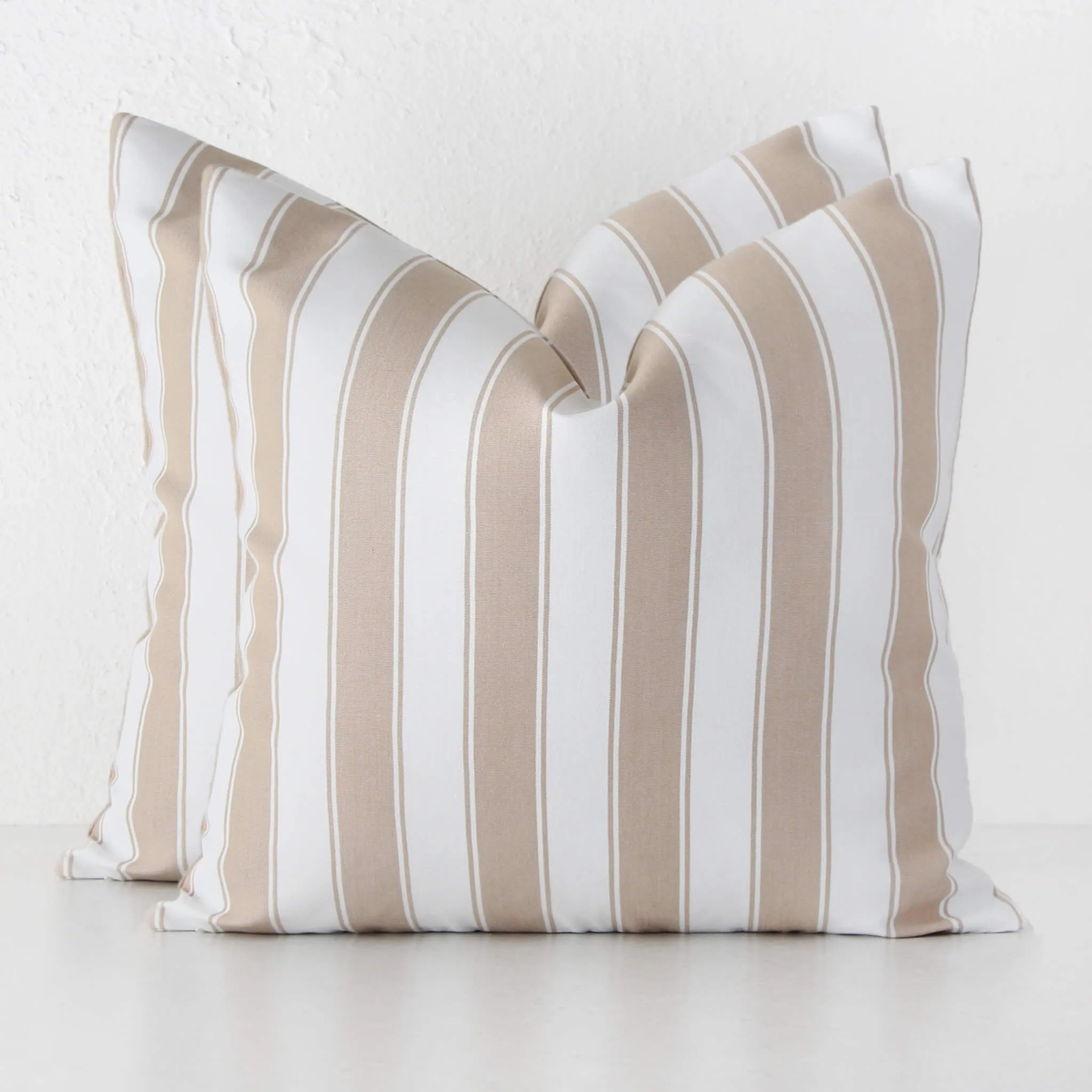 JOHAN REGENCY STRIPE CUSHION BUNDLE X2 |  60 X 60  |  STONE