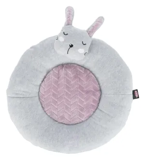 Junior lying mat rabbit, Diam ÷ 40 cm, light grey/light lilac