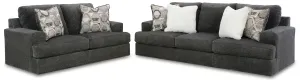 Karinne Sofa and Loveseat in Smoke