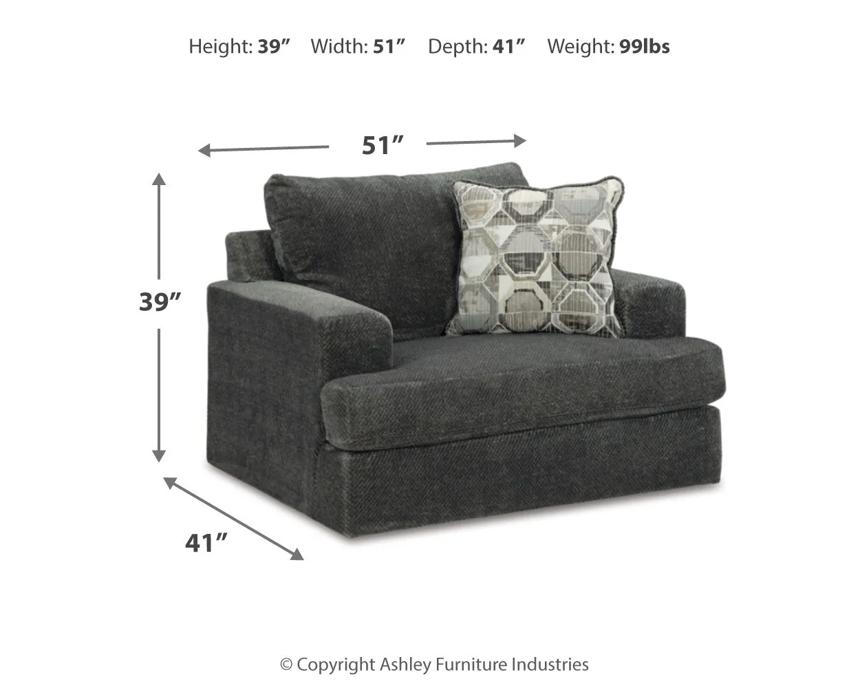 Karinne Sofa, Loveseat, Chair and Ottoman in Smoke