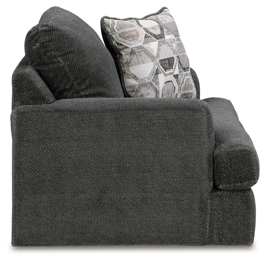 Karinne Sofa, Loveseat, Chair and Ottoman in Smoke