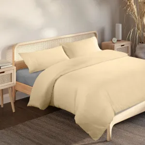 KING 1000TC 3-Piece Blended Bamboo Quilt Cover Sets - Oatmeal