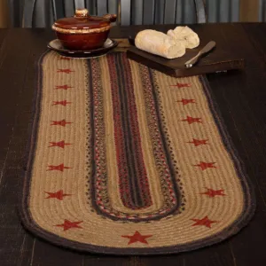 Landon Stencil Stars Jute Braided Table Runner