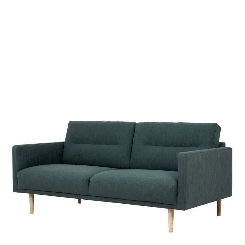 Larvik 2.5 Seater Sofa - Dark Green, Oak Legs