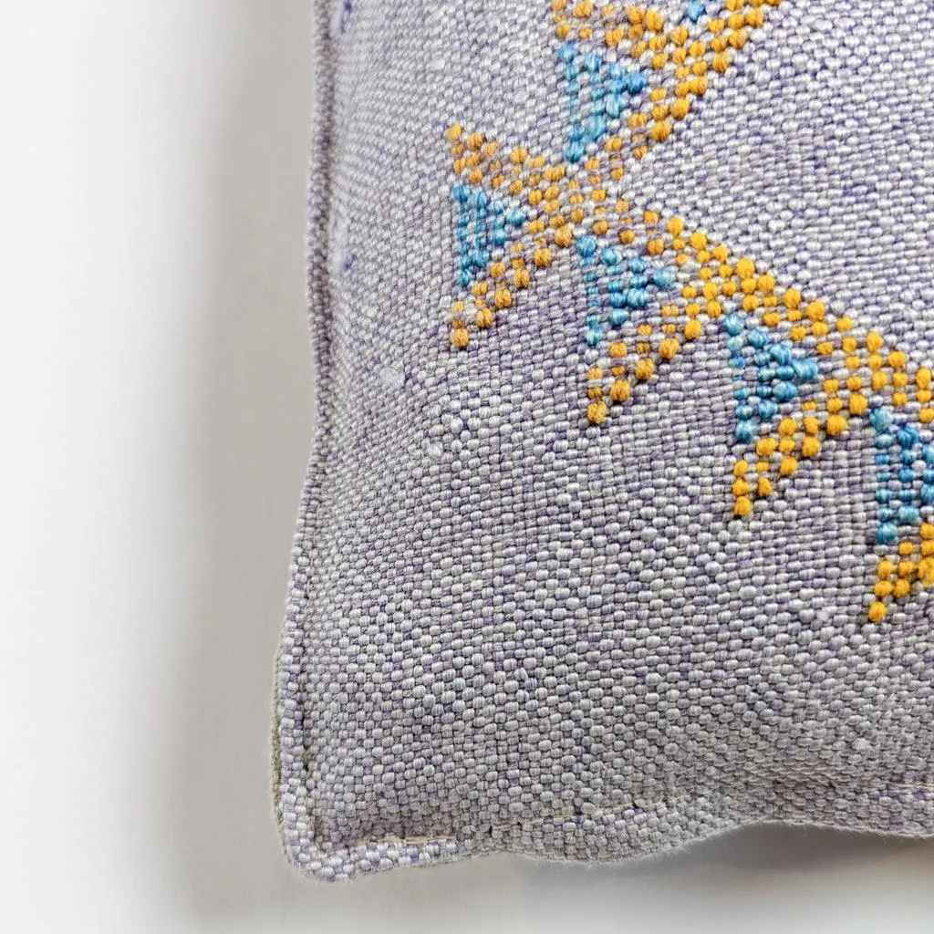 Light Purple with Multi Handstitch Pillow