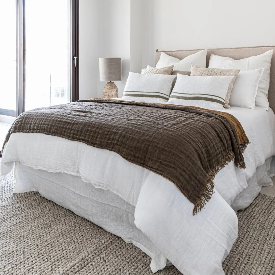 Linen Bedspread | Brownie/Tobacco | 135x200cm