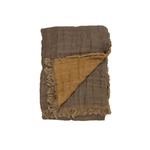 Linen Bedspread | Brownie/Tobacco | 135x200cm