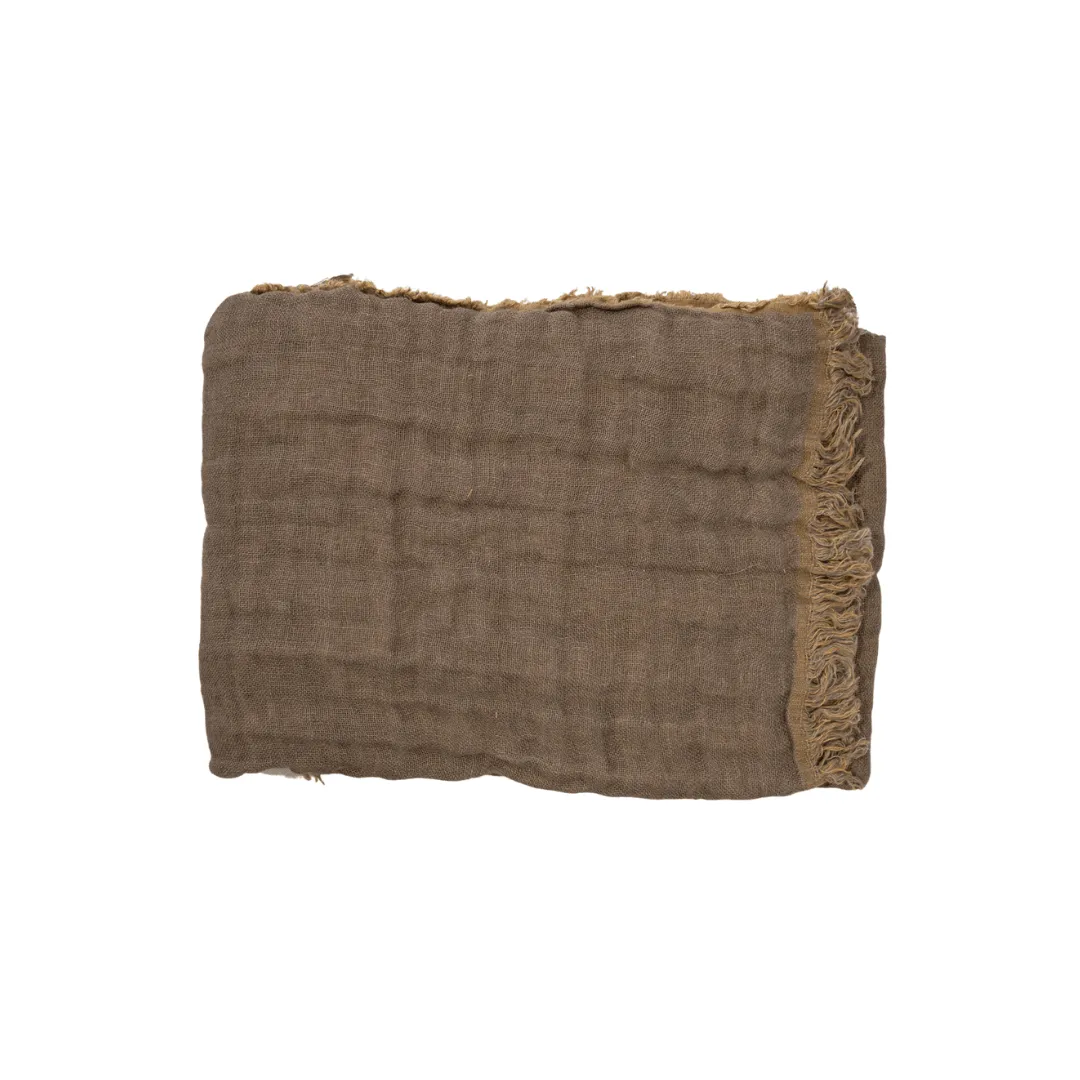 Linen Bedspread | Brownie/Tobacco | 135x200cm