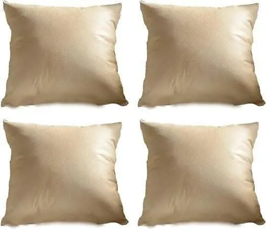 Lushomes Shining Cream cushion cover / sofa pillow cover (Set of 10, 12x12 Inches)