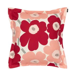 Marimekko Pieni Unikko Cushion Cover, cotton/dk.cherry/rose