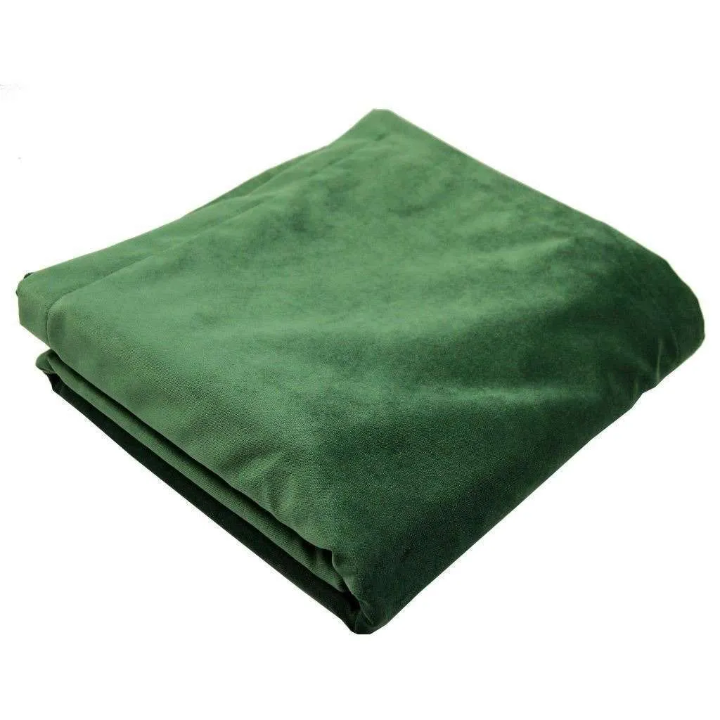 Matt Moss Green Velvet Throw Blankets & Runners