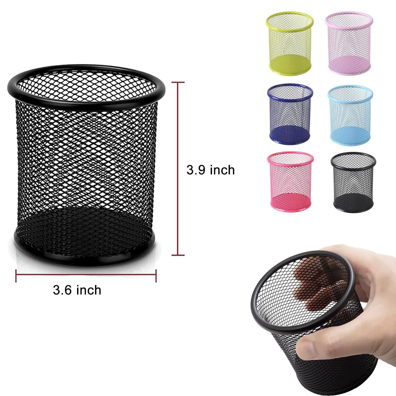 Mesh Pen Pencil Holder Organizer for Desk Office & School (2 Pcs,MultiColours)