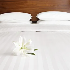 Mitre Comfort Satin Flat Sheet Oatmeal King Size - GU143