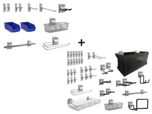 NewAge Garage Cabinets 52-Piece Steel Slatwall Accessory Kit - 51814