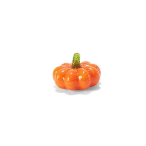 Orange Glass Mini Pumpkin