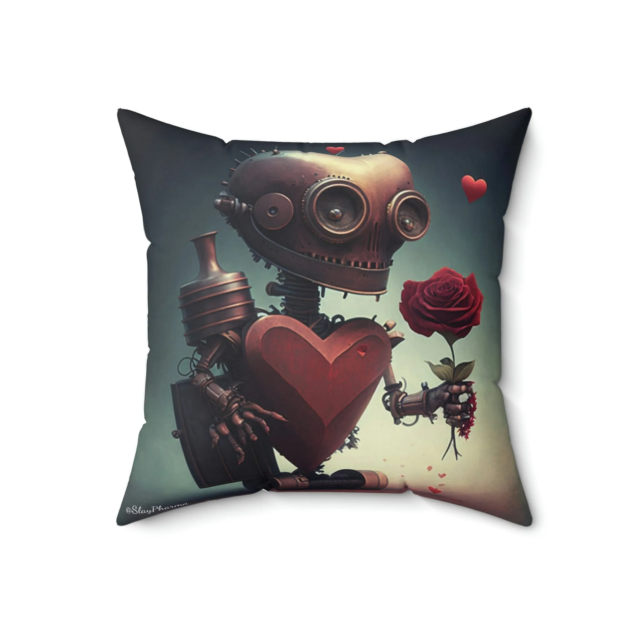 Our love is Robotic Valentines Pillow