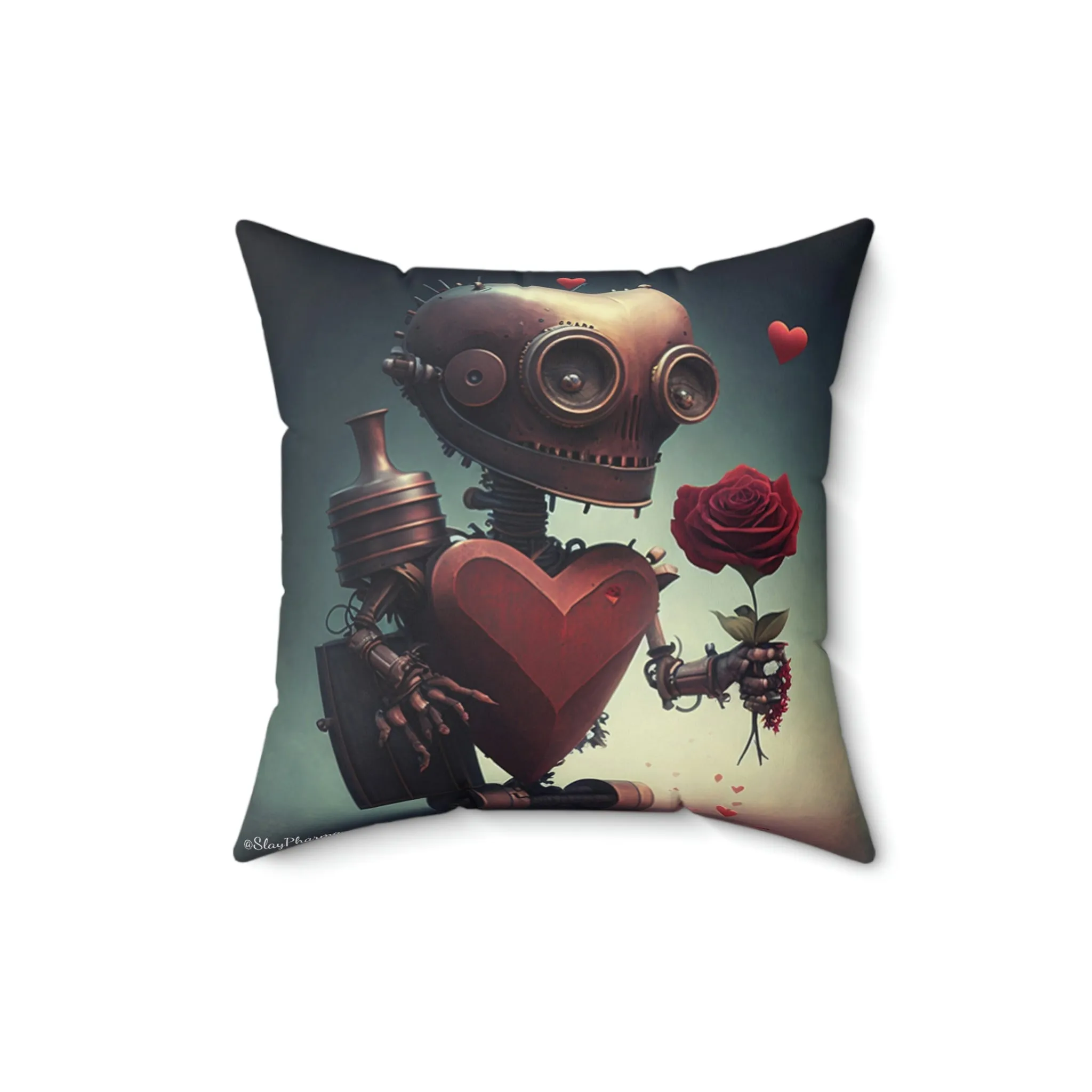 Our love is Robotic Valentines Pillow