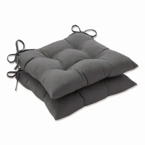 Outdoor/Indoor Fortress Canvas Charcoal Tufted Seat Cushions