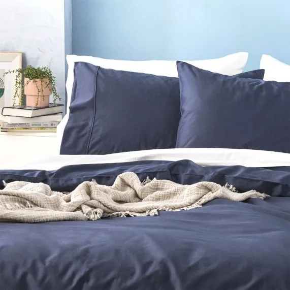 Park Avenue 500 Thread Count INDIGO Natural Bamboo Cotton QUILT COVER SET