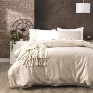 Park Avenue 500 Thread count Natural Bamboo Cotton Quilt Cover Set - Dove