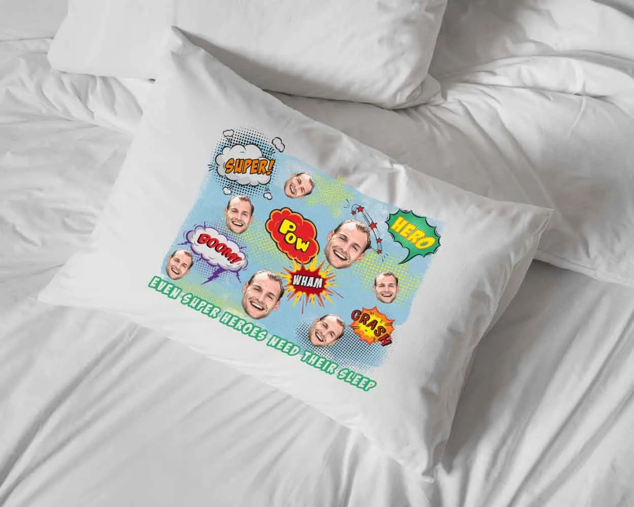 Personalized Super Hero Photo Pillowcase