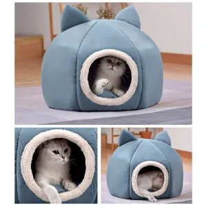 Pet Dog Cat Tent House Kennel Winter Warm Nest Soft Sleeping Sofa Pad