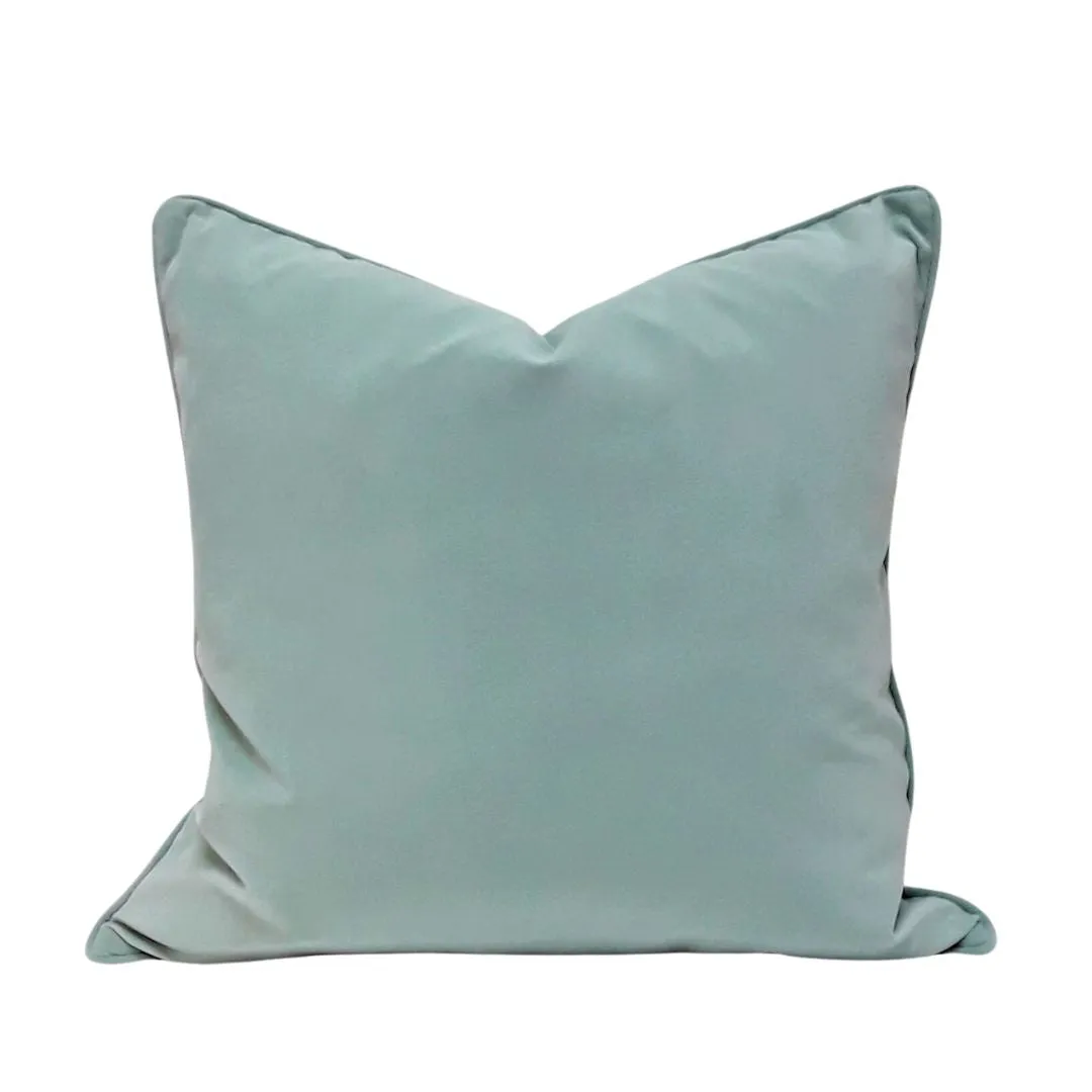 Plush Seafoam Piped Cushion - 55x55