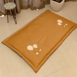 PoochMate OAK BOHO Mustard Cotton Mat :  Balloon Applique