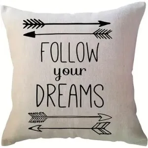 "Follow Your Dreams" Accent Pillow with Arrows