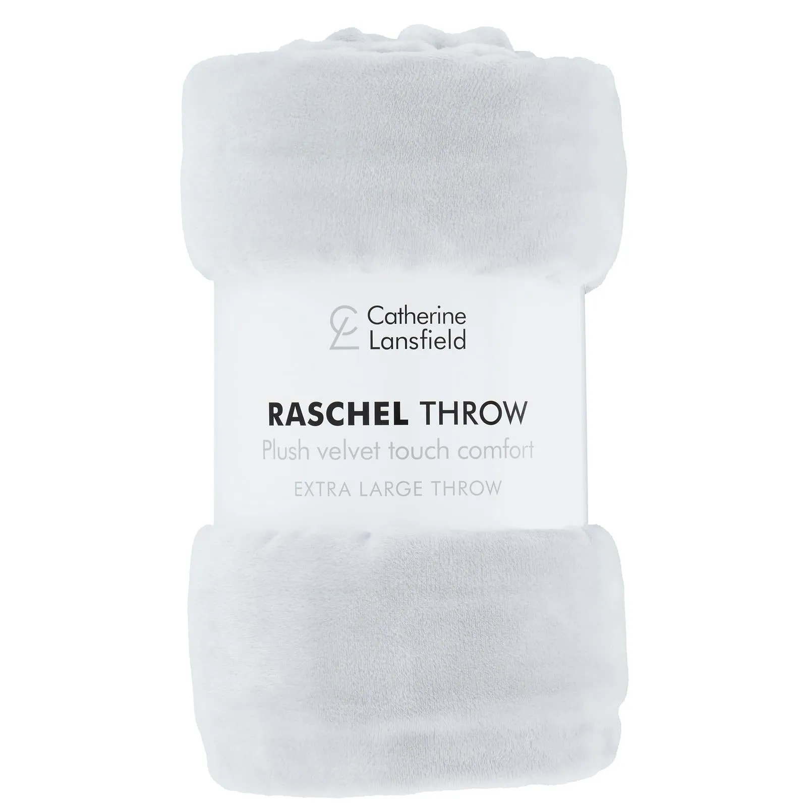 Raschel Velvet Touch Throw Silver