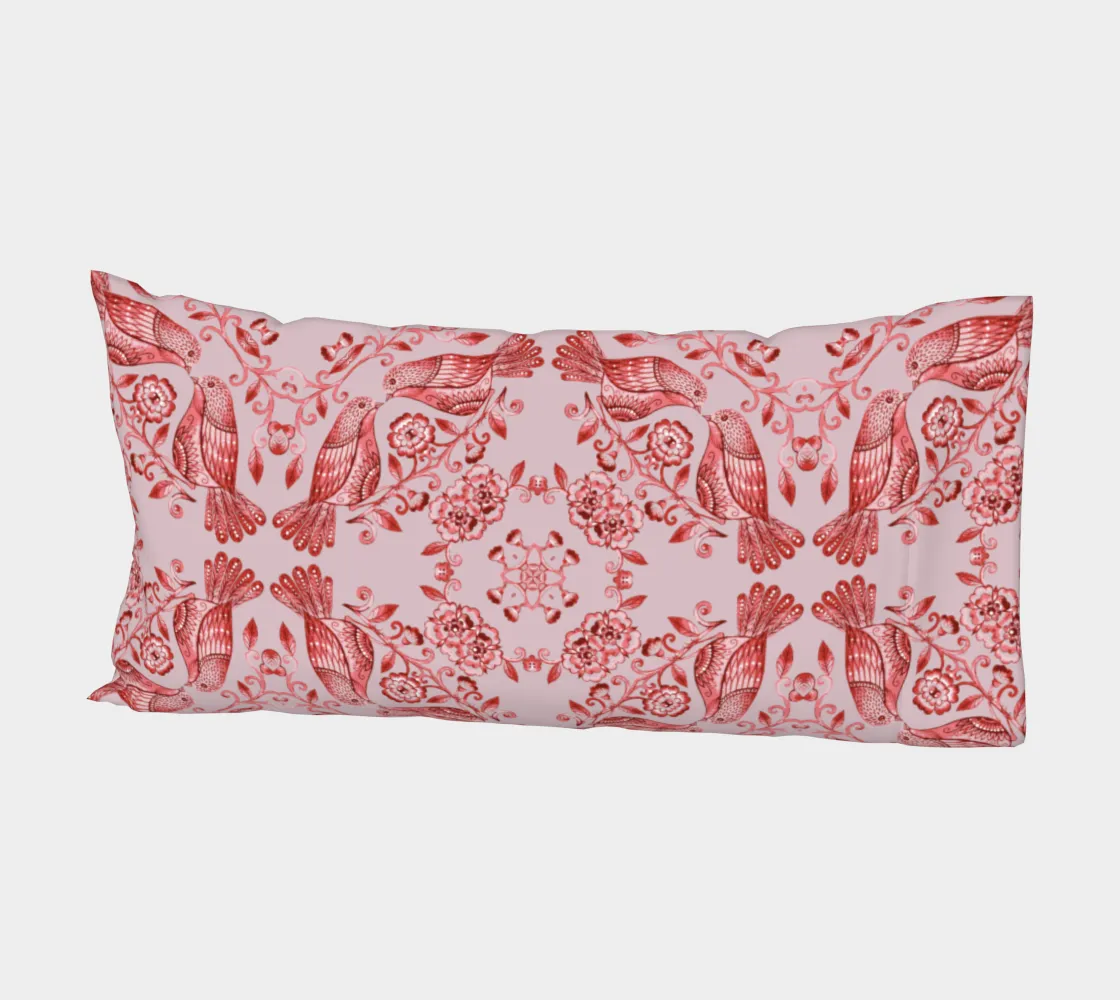 Red Birds Bed Pillow Sleeve