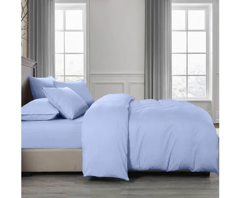 Royal Comfort 2000TC 6 Piece Bamboo Sheet & Quilt Cover Set Cooling Breathable - LIGHT BLUE