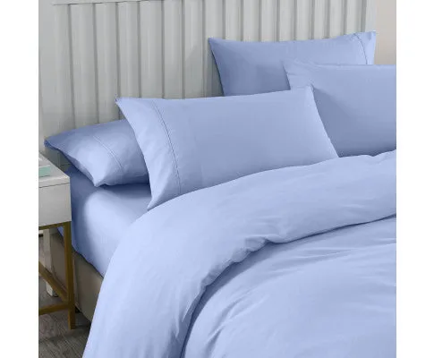 Royal Comfort 2000TC 6 Piece Bamboo Sheet & Quilt Cover Set Cooling Breathable - LIGHT BLUE