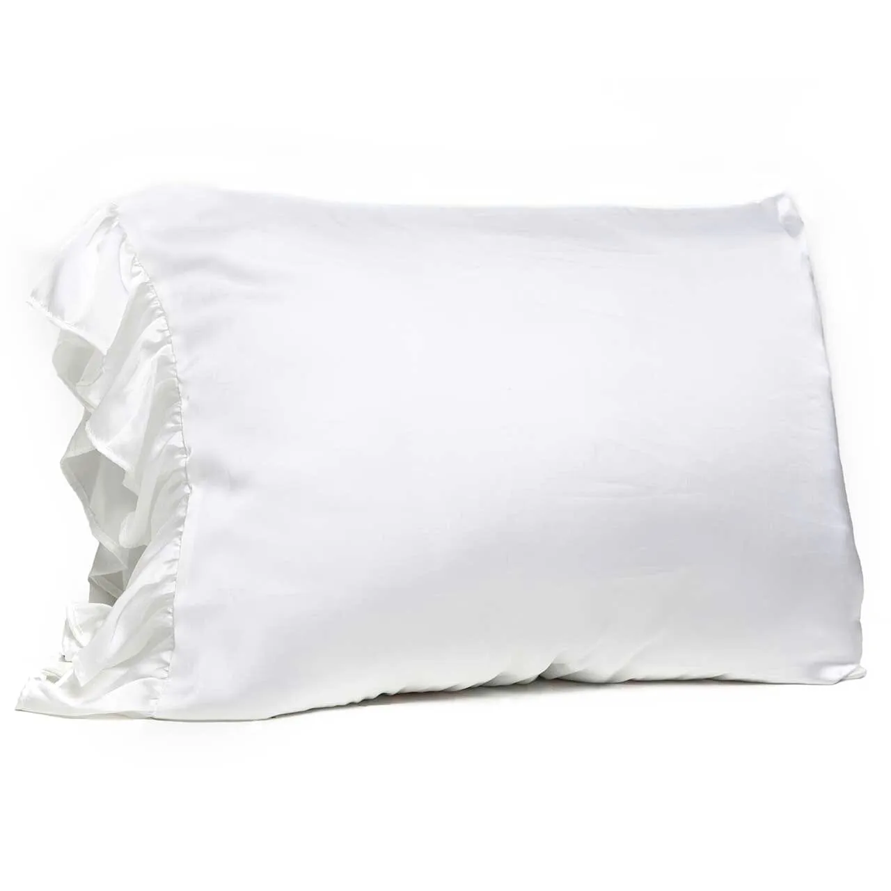 Ruffled Silky King Pillowcases