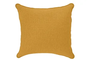 Scatter Cushions 60 x 60 cm Yellow Linen Fabric