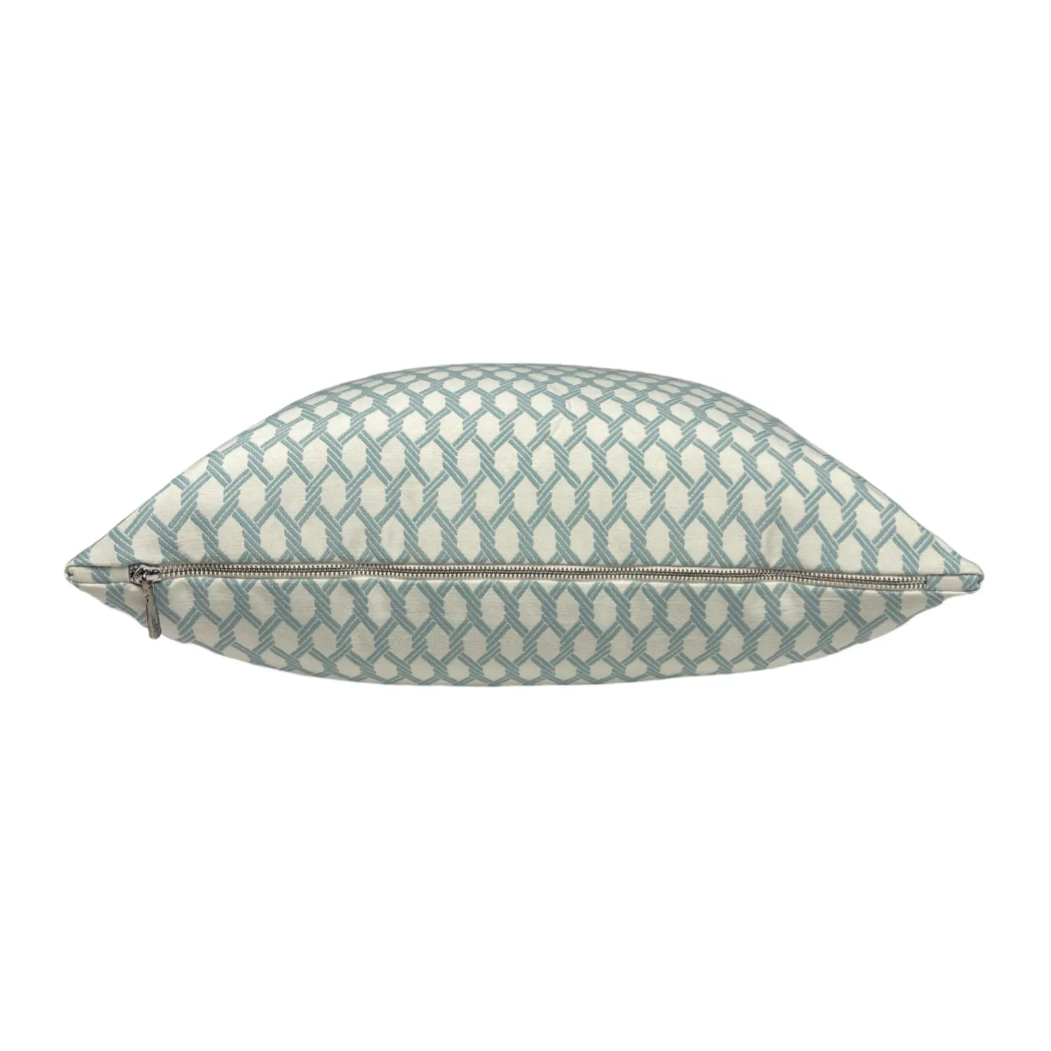 Seafoam Blue Lattice Pillow Cover