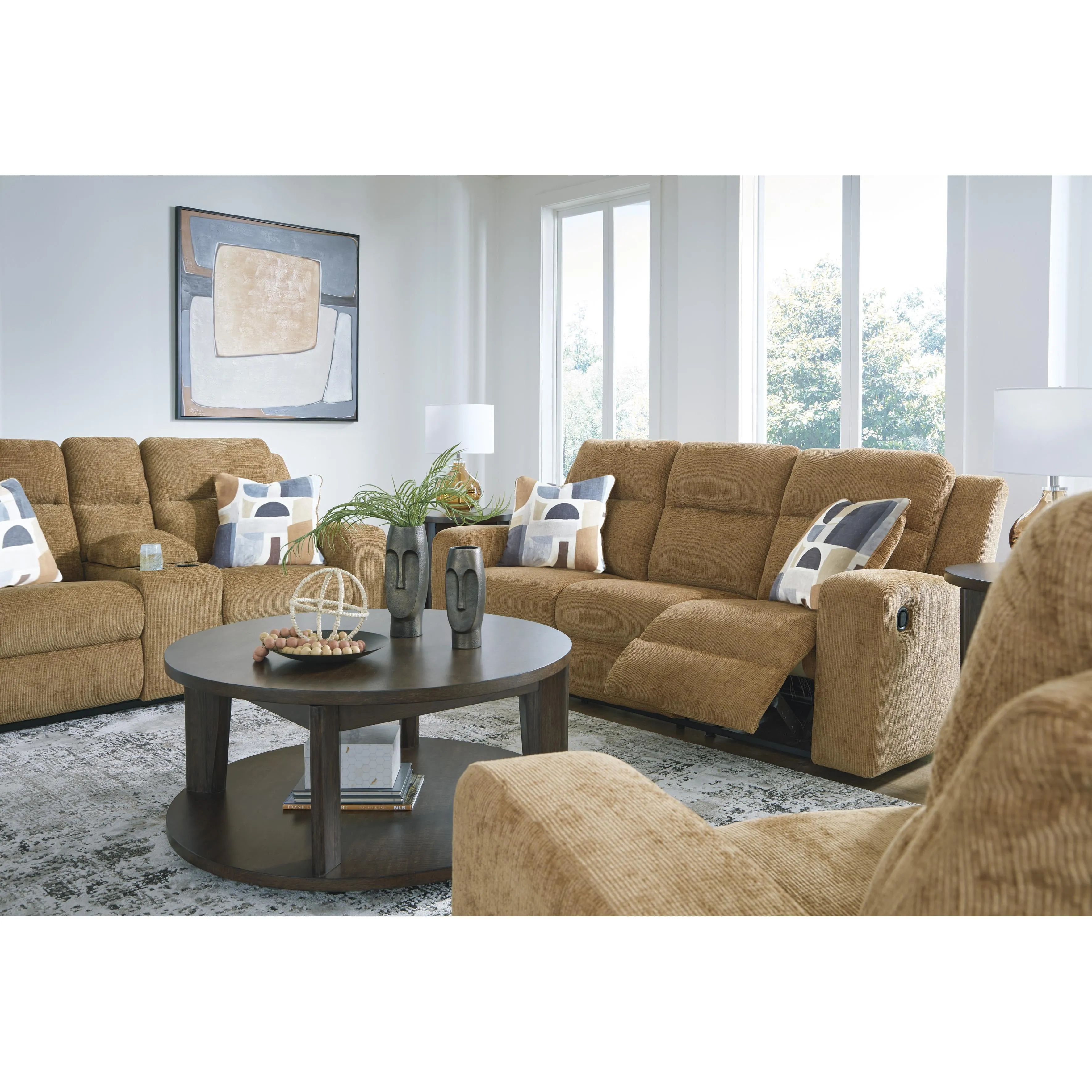 Signature Design by Ashley Kanlow Reclining Fabric Loveseat with Console 3860594C